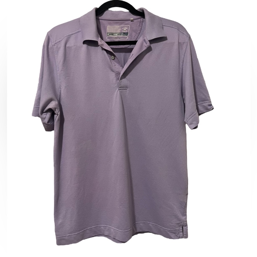 Cutter and Buck CB DryTec Luxe Men’s Purple Short Sleeve Golf Polo (Size M)